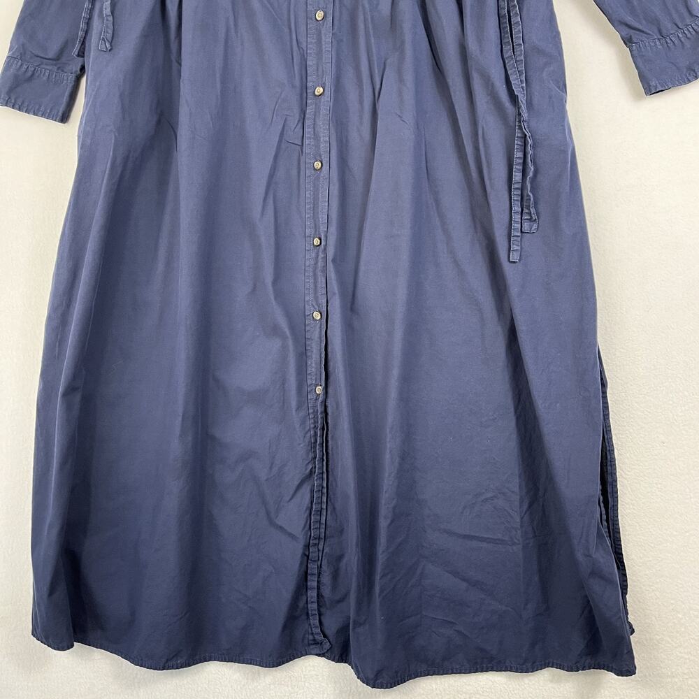 Universal Thread Long Sleeve Shirt Dress Womens XL Navy Blue Drawstring Waist - Picture 4 of 12